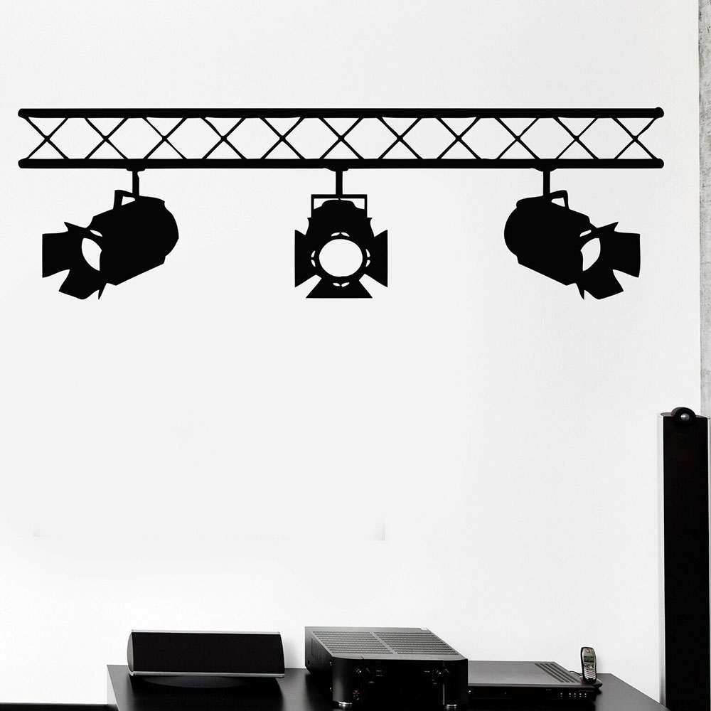 Home Cinema Wall Lights - Movie Studio Cinema Lights Vinyl Wall