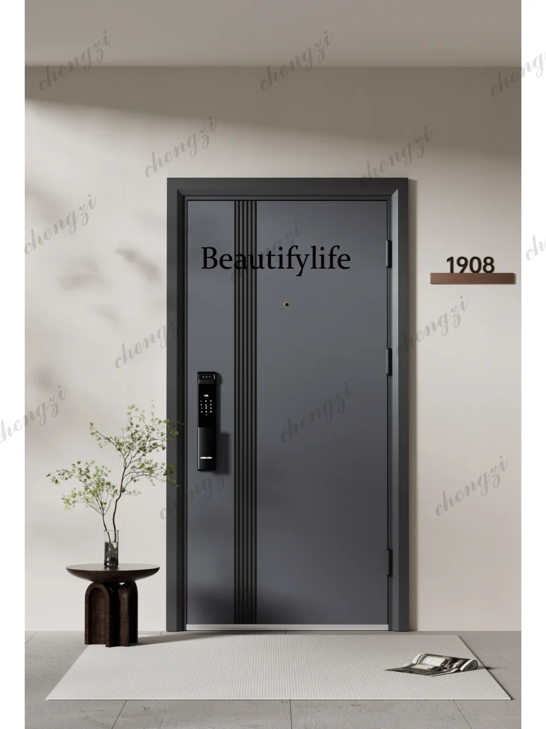Home Cinema Interiors - K153 Customized High-Grade Wooden Door Home