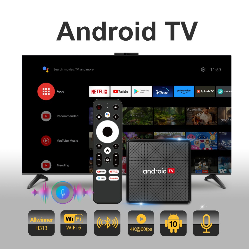 Home Cinema Hdmi - Wudung X5 TV Box AndroidTV Allwinner