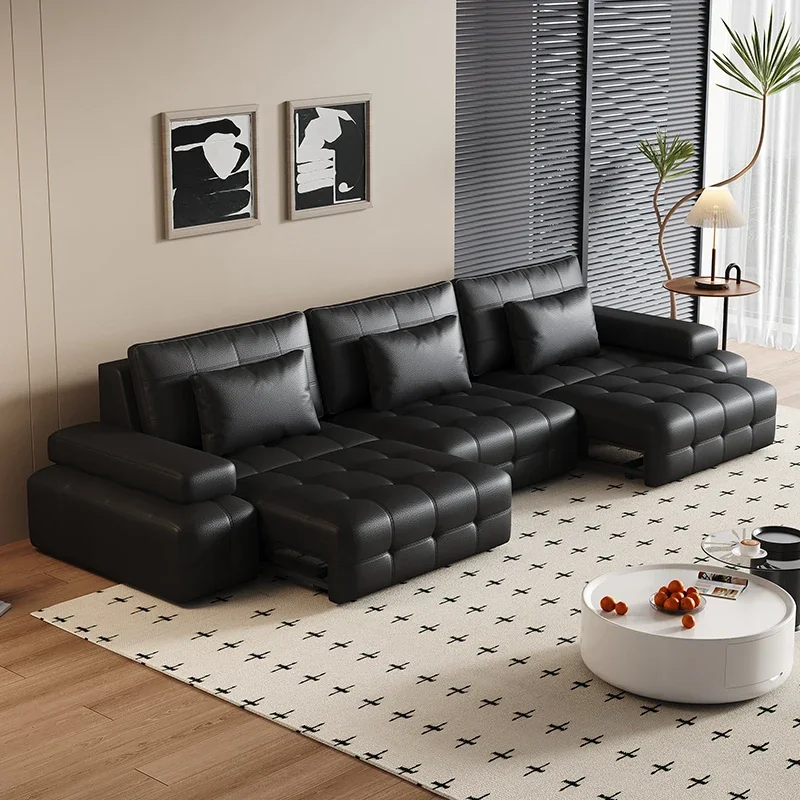 Home Cinema Interiors - Minimalist Extendable Reclining Sofa Relax Meditation
