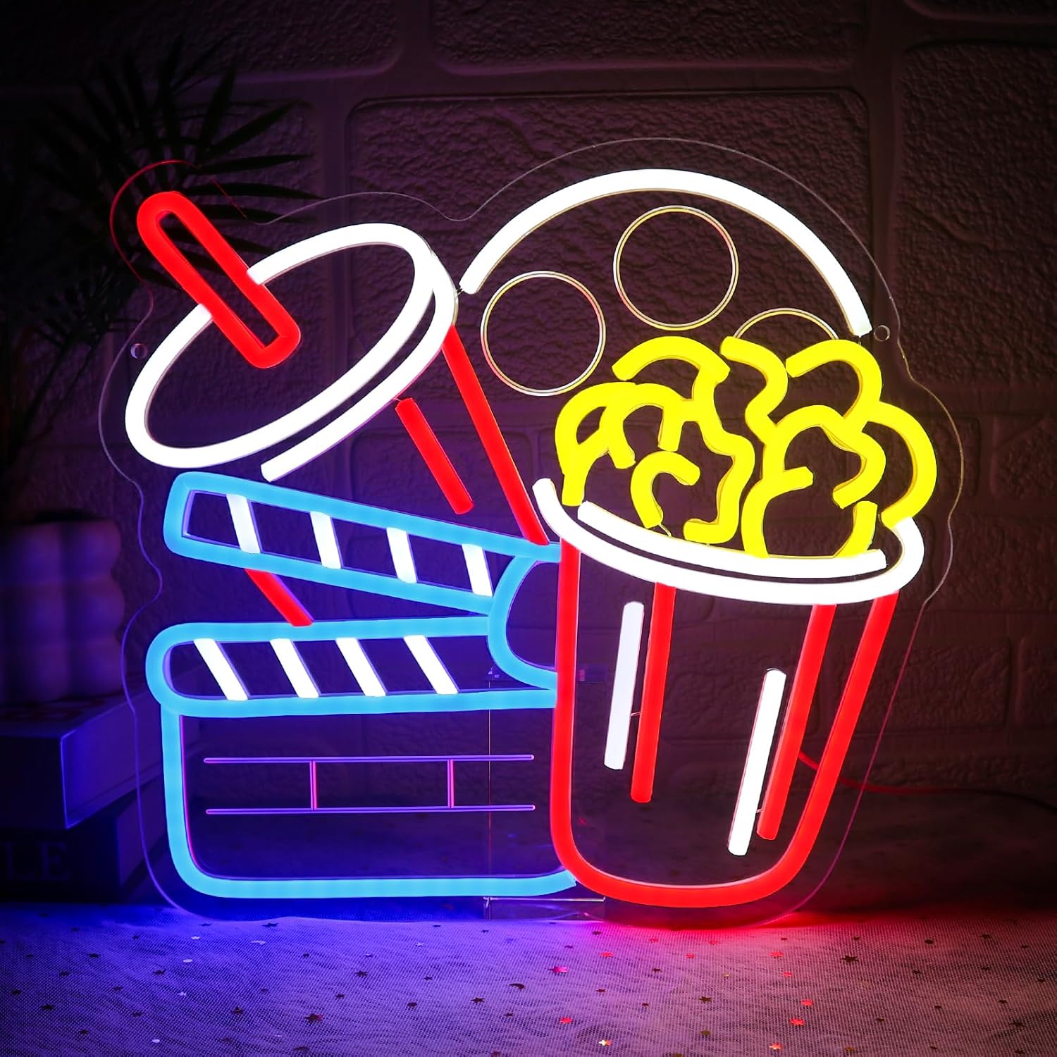 Cinema Neon Sign Art Wall Ligh - Home Cinema Wall Lights 评论和价格