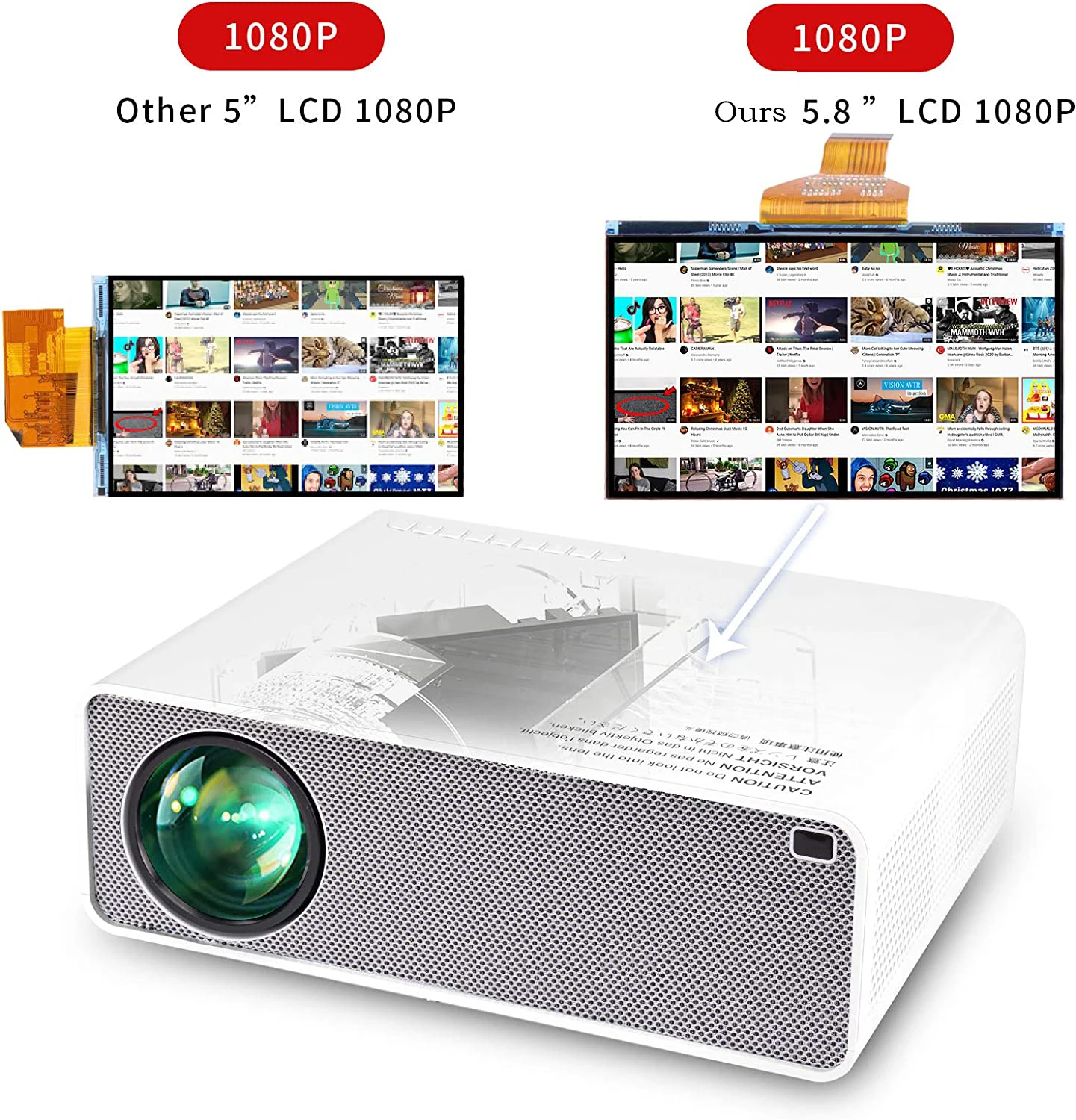 New Design Projector Beamer 10 - Home Cinema Kids 评论和价格