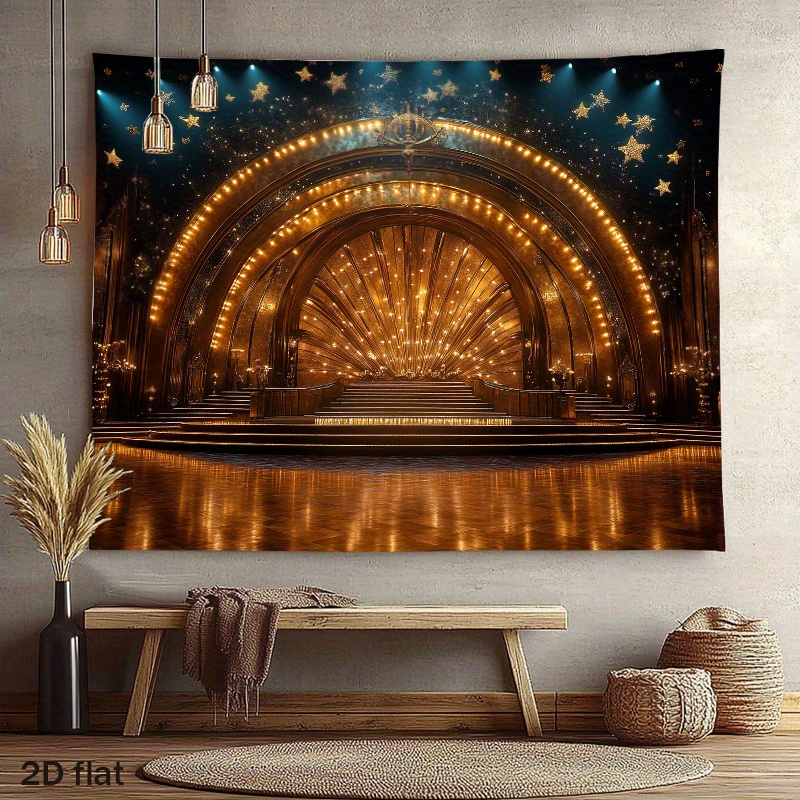 Luxury Golden Theater Stage Ar - Home Cinema Wall Lights 评论和价格
