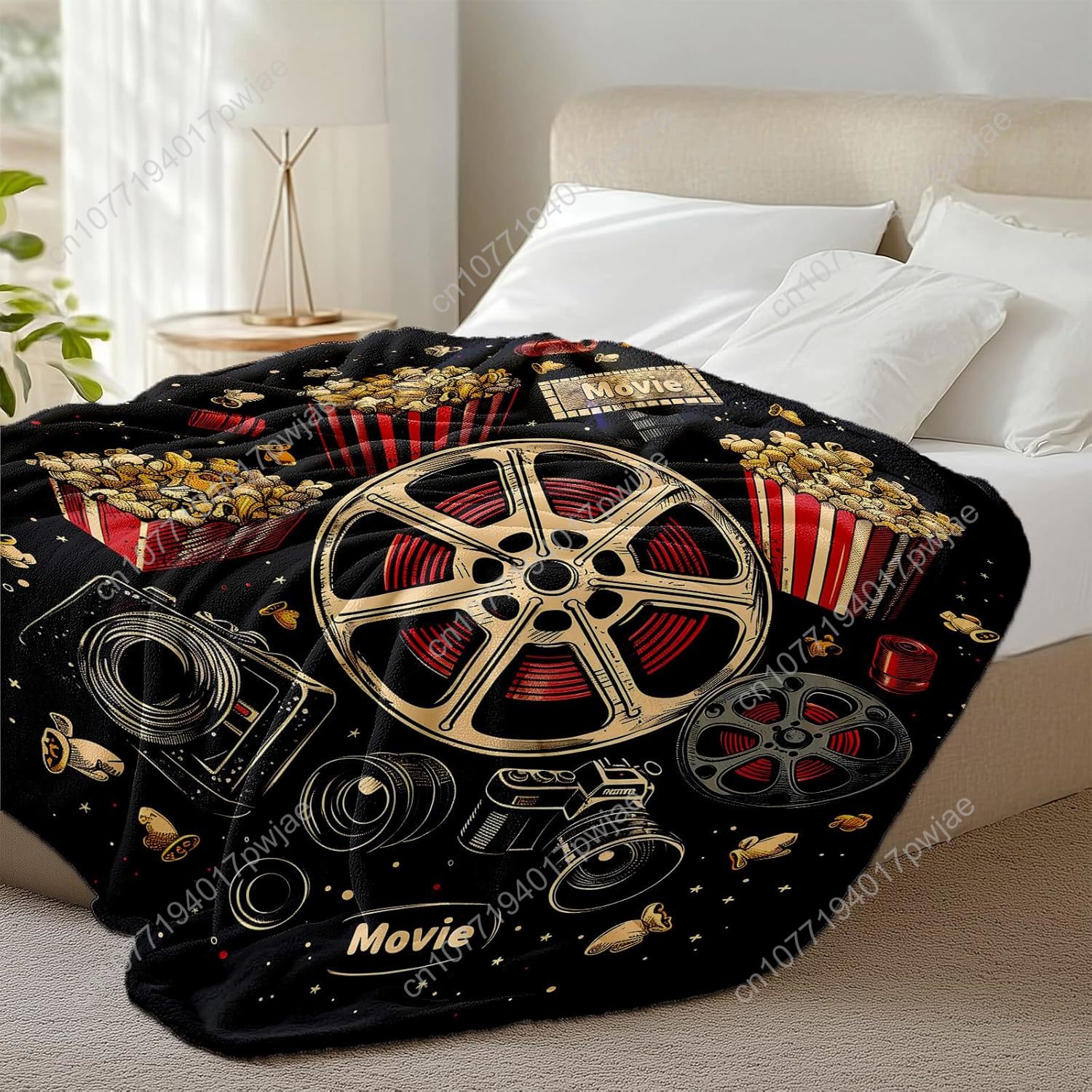 Movie Ticket Popcorn Throw Bla - Home Cinema Kids 评论和价格