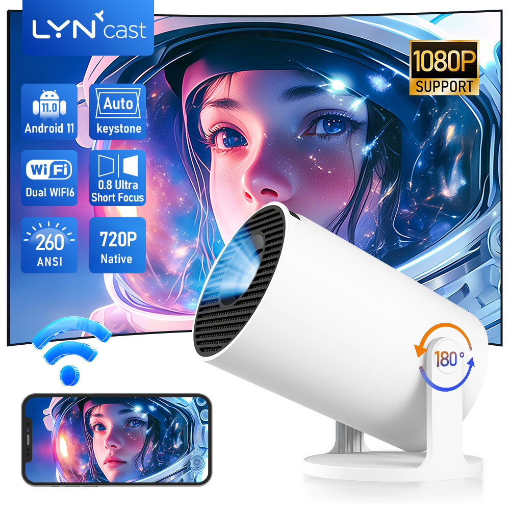 LynCast Projector X1BQ 4K Andr - Home Cinema Hdmi 评论和价格