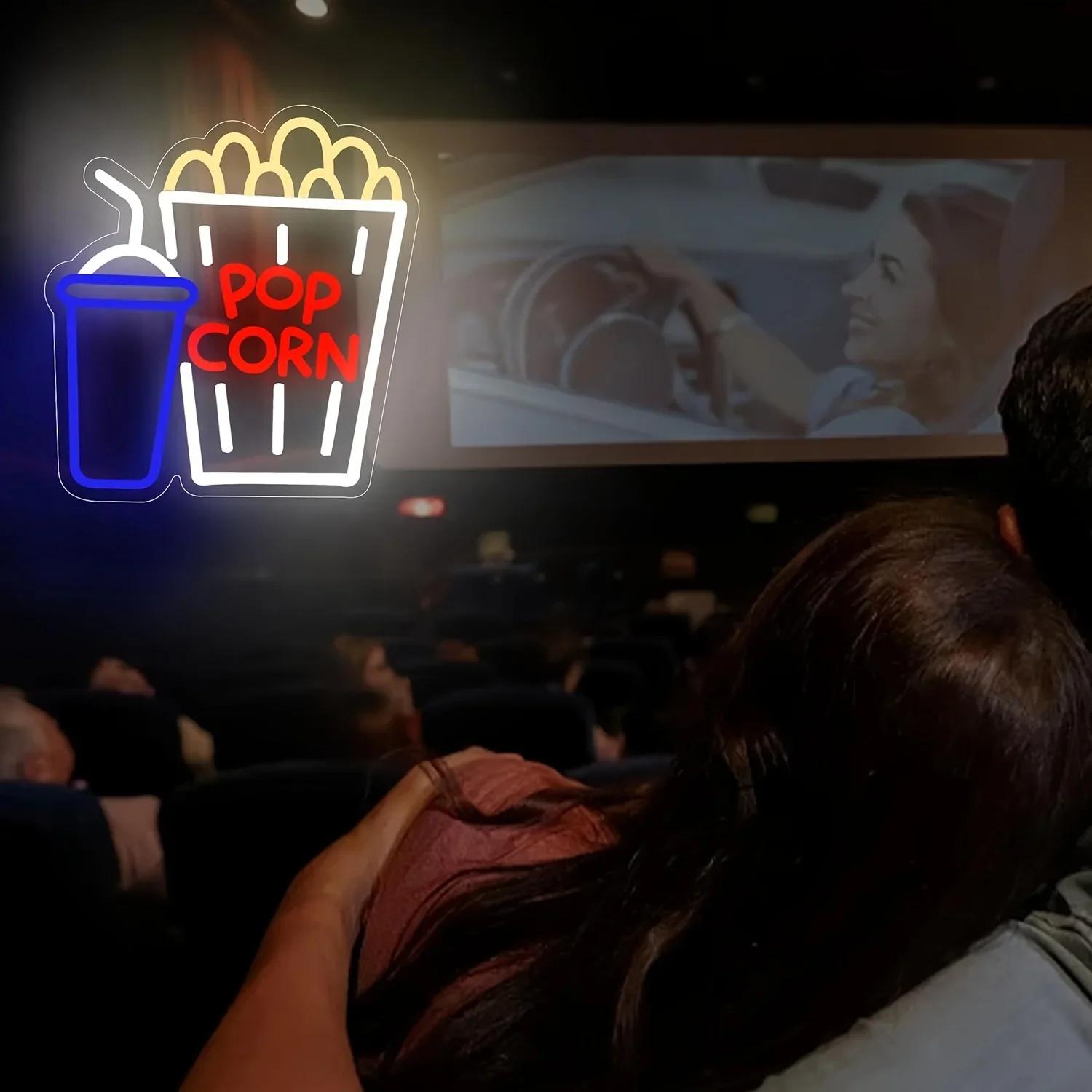 Popcorn Soda Drink Neon Sign D - Home Cinema Wall Lights 评论和价格