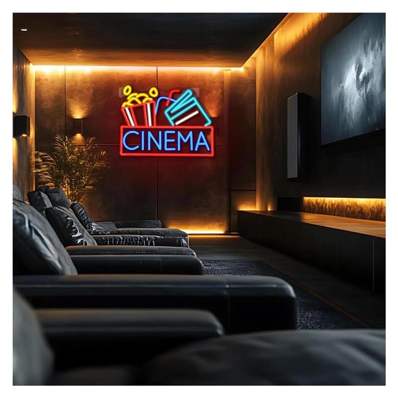 Cinema Neon Sign USB Powered D - Home Cinema Wall Lights 评论和价格