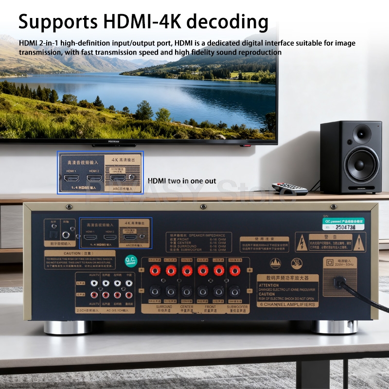 1200W Amplifier Bluetooth Amp  - Home Cinema Hdmi 评论和价格